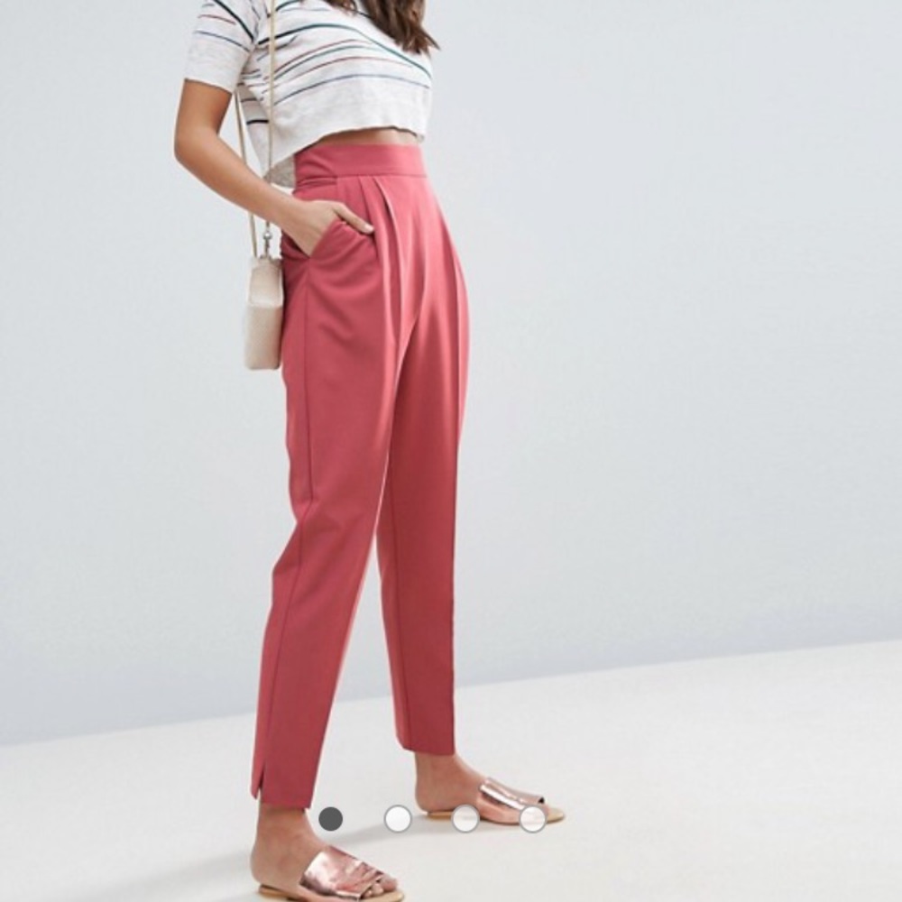 BOGO- ASOS high waist rose pants